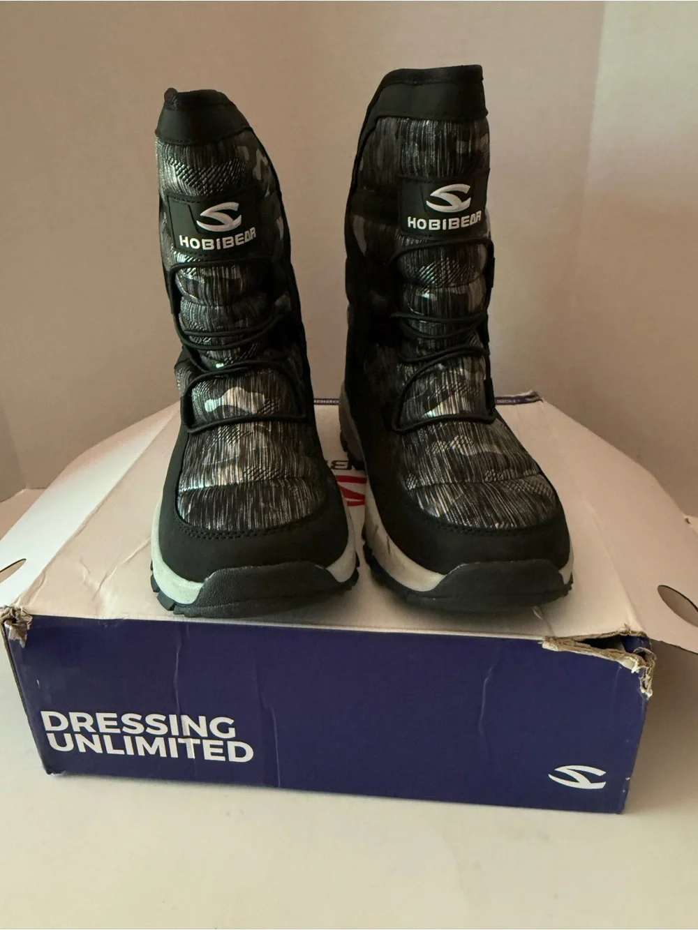 Hobibear Women's Black Winter Insulated Boots Women’s EU 39, US 8.5